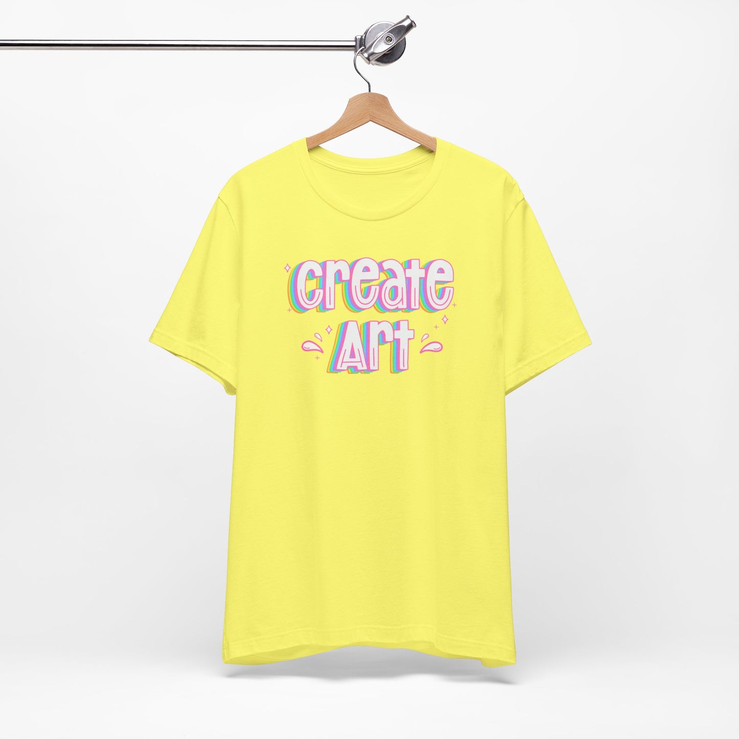 Create Art Rainbow Tee | Graphic T-Shirt for Artists & Art Teachers | Artist Gifts | Art Education | Art Teacher Style | Colorful Artist Tee