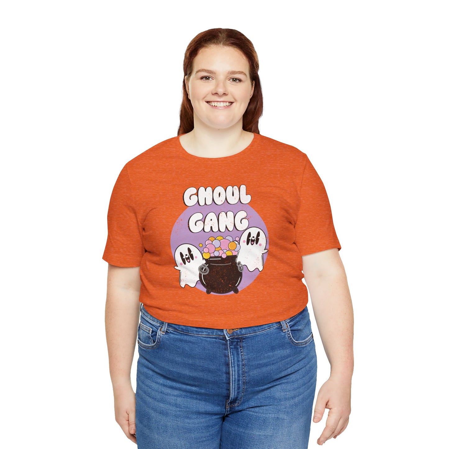 Ghoul Gang Retro Ghost Halloween Unisex Fit Graphic Tee | Ladies Fall T-Shirt