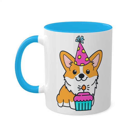 Birthday Corgi Cupcake Coffee Mug | Pembroke Welsh Corgi | Corgi Owner Gifts | Birthday Dog Gift | Corgi Kitchenware | Cute Dog Mug | Dog
