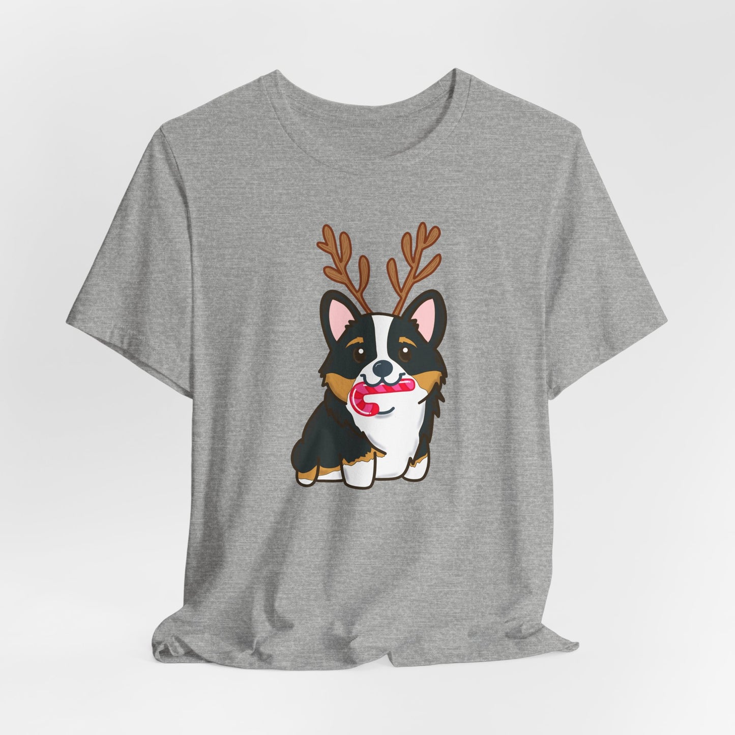 Christmas Black Corgi Dog  T-shirt | Dog Christmas Shirt | Matching Christmas Shirts | Ladies Christmas Tee | Family Christmas Holiday Shirt