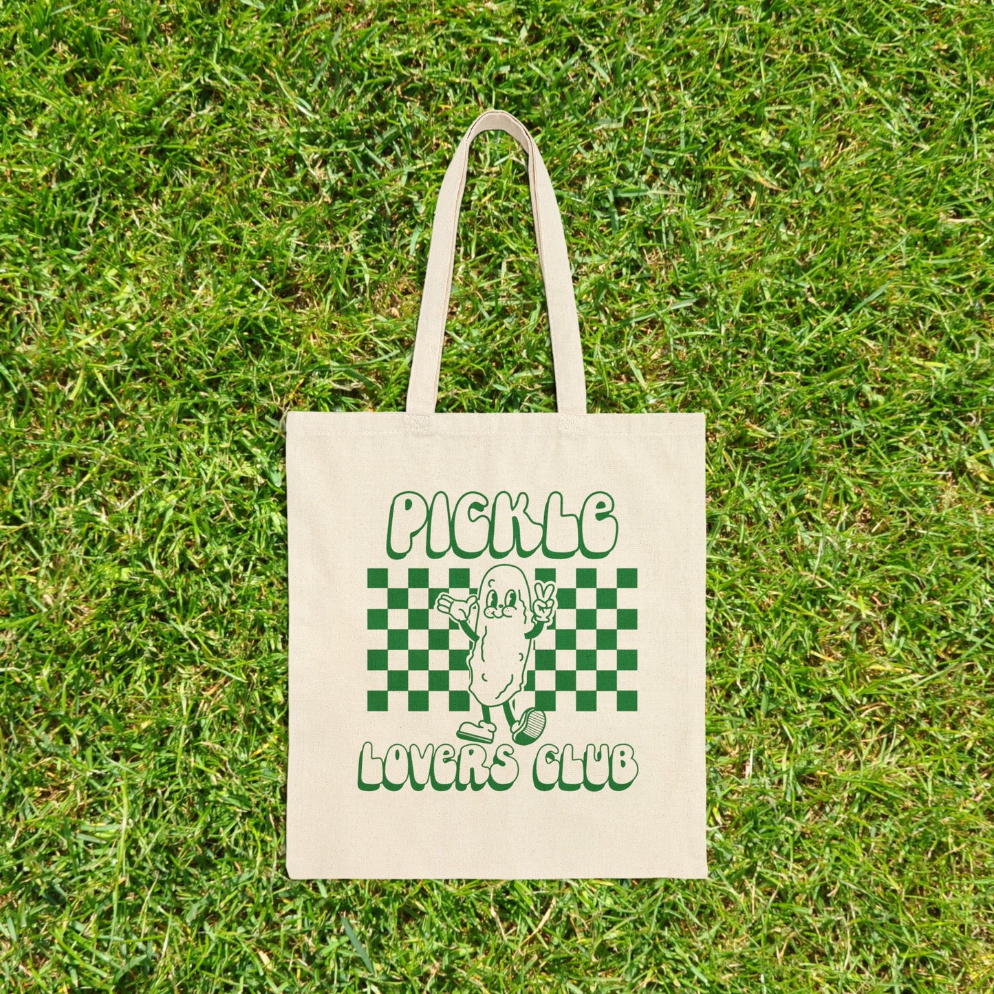 Pickle Lovers Club Cotton Canvas Tote Bag