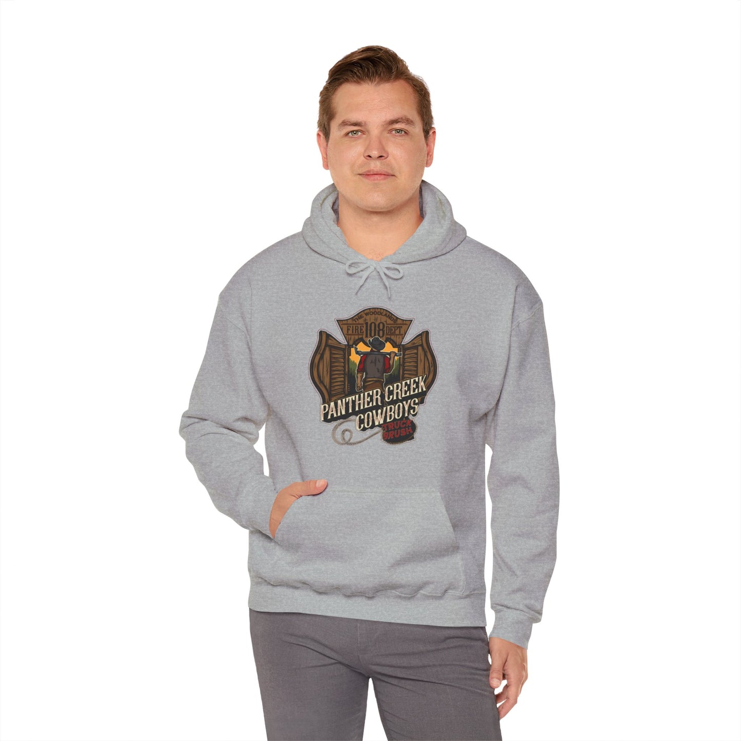 Panther Creek Cowboys Fire Station 108 Hooded Sweatshirt